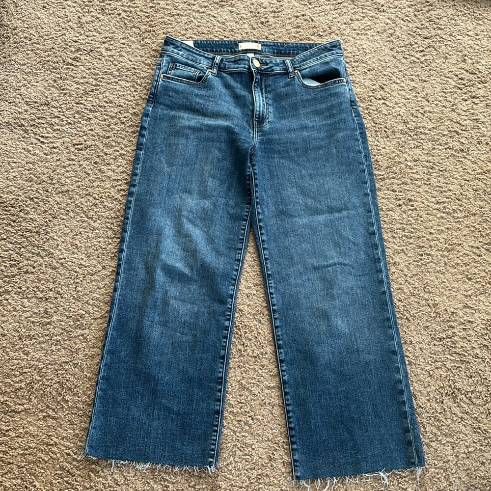 Kut jeans- cropped/raw hem
